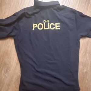 Police Shirt Front & Back Print DHS Police Size  Xlarge